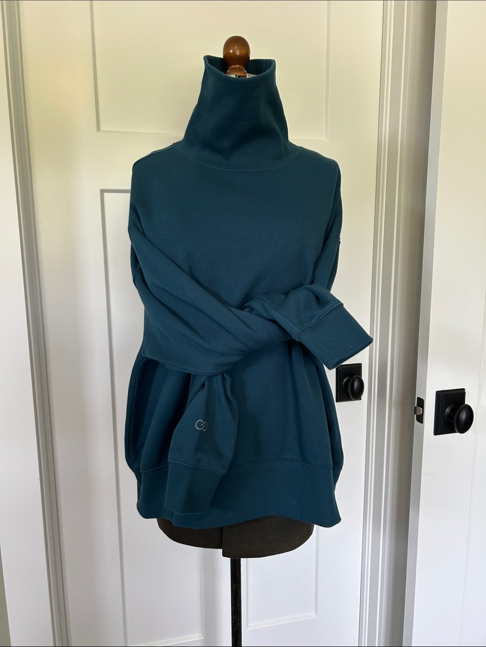 X-Large women’s Calia everyday fleece oversized neck teal loungewear NWT cozy